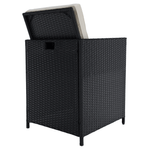 Casa si Gradina - Gradina si terasa - Mobilier exterior - Seturi mobila gradina - Set de gradina din ratan, lemn de salcam, negru/crem/natural, MELFORD - Infinity.ro