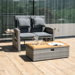 Casa si Gradina - Gradina si terasa - Mobilier exterior - Seturi mobila gradina - Canapea de gradina din ratan, gri/natural, MALORY - Infinity.ro