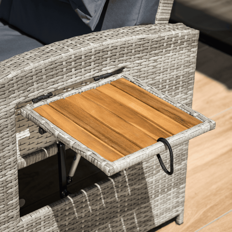 Casa si Gradina - Gradina si terasa - Mobilier exterior - Seturi mobila gradina - Canapea de gradina din ratan, gri/natural, MALORY - Infinity.ro