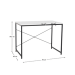 Casa si Gradina - Mobilier - Mese si birouri - Birouri - Birou, alb/negru, 90x60 cm, MELLORA - Infinity.ro