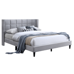 Casa si Gradina - Mobilier - Paturi si accesorii - Paturi - Pat, 160x200, gri tesatura Velvet, BELATO - Infinity.ro