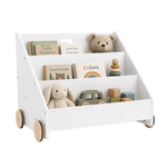 Casa si Gradina - Mobilier - Mobilier copii - Mobilier camera copiilor - Biblioteca pentru copii cu roti, alba, BERUS - Infinity.ro