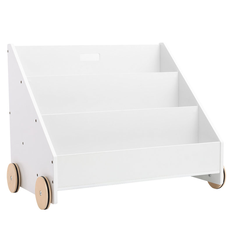 Casa si Gradina - Mobilier - Mobilier copii - Mobilier camera copiilor - Biblioteca pentru copii cu roti, alba, BERUS - Infinity.ro