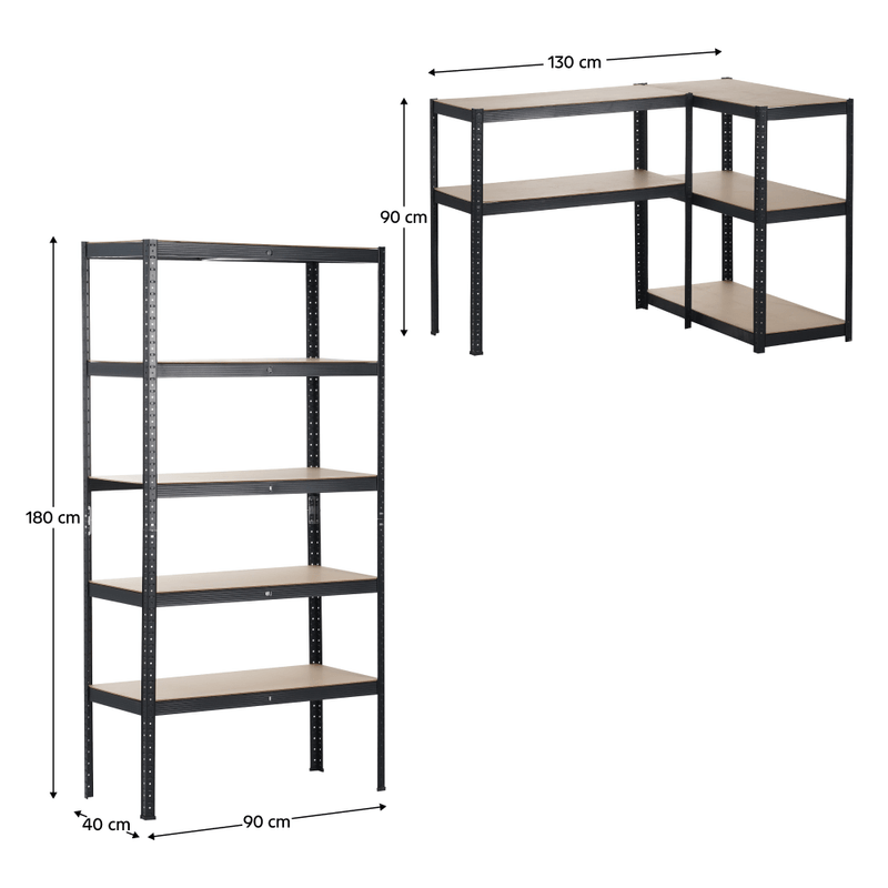 Casa si Gradina - Mobilier - Biblioteci si rafturi - Etajere - Raft, stejar/negru, RADMAN - Infinity.ro