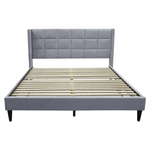 Casa si Gradina - Mobilier - Paturi si accesorii - Paturi - Pat, 160x200, gri tesatura Velvet, BELATO - Infinity.ro