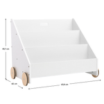 Casa si Gradina - Mobilier - Mobilier copii - Mobilier camera copiilor - Biblioteca pentru copii cu roti, alba, BERUS - Infinity.ro