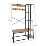 Casa si Gradina - Mobilier - Organizare si depozitare - Cuiere - Umeras, negru/stejar, BERDY - Infinity.ro