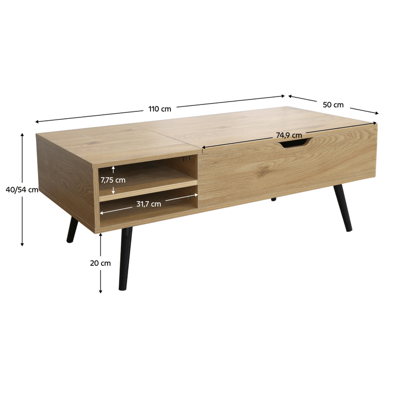 Casa si Gradina - Mobilier - Mese si birouri - Masute de cafea - Masa de cafea, stejar, ARALYN - Infinity.ro