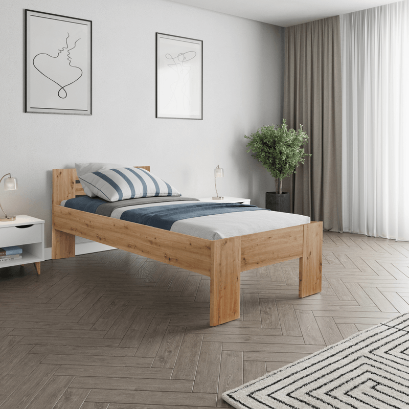 Casa si Gradina - Mobilier - Mobilier copii - Patuturi copii - Pat, 90x200, stejar artisan, BASIS - Infinity.ro