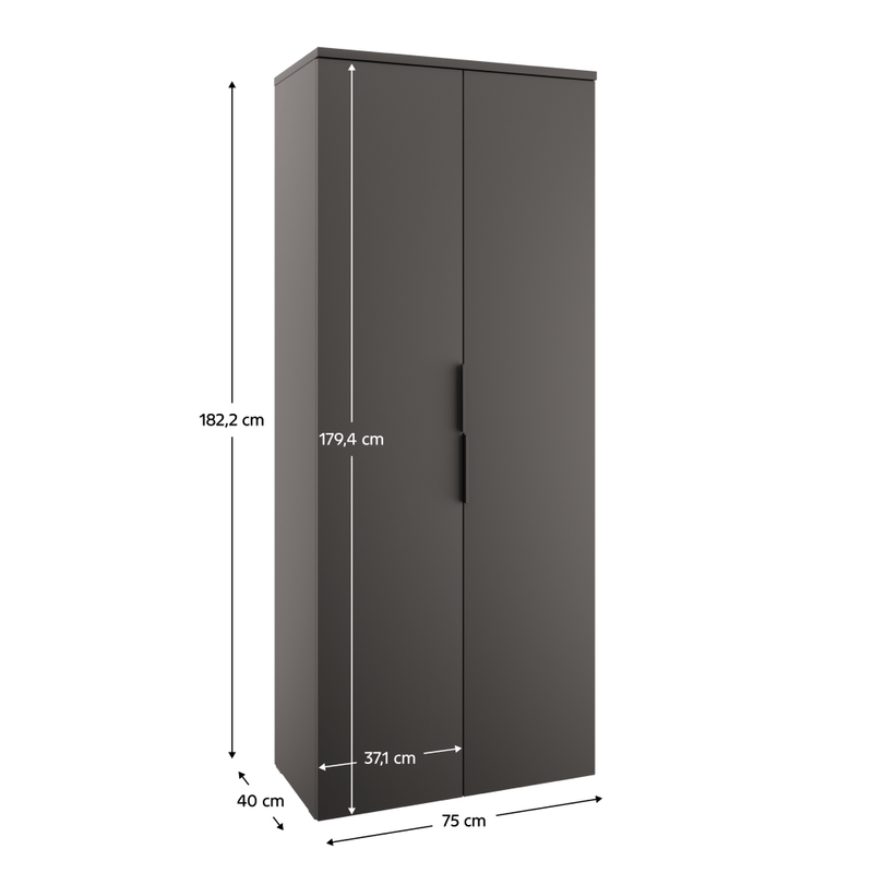 Casa si Gradina - Mobilier - Dulapuri si sifoniere - Dulapuri - Dulap, antracit, ADAPO ADP01 - Infinity.ro