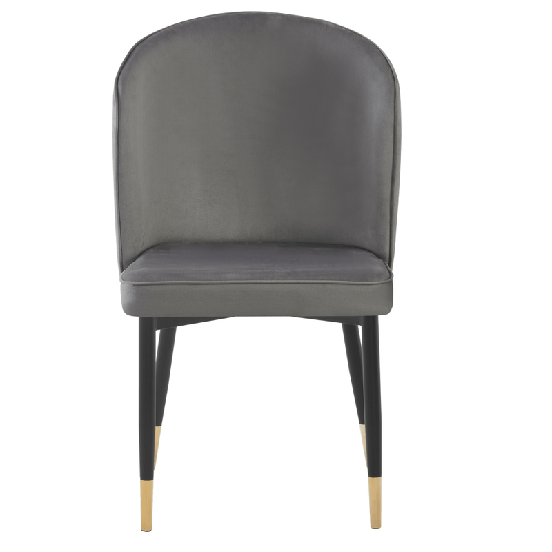 Casa si Gradina - Mobilier - Scaune si fotolii - Scaune - Scaun de sufragerie, tesatura Velvet gri/negru, UDAJA - Infinity.ro
