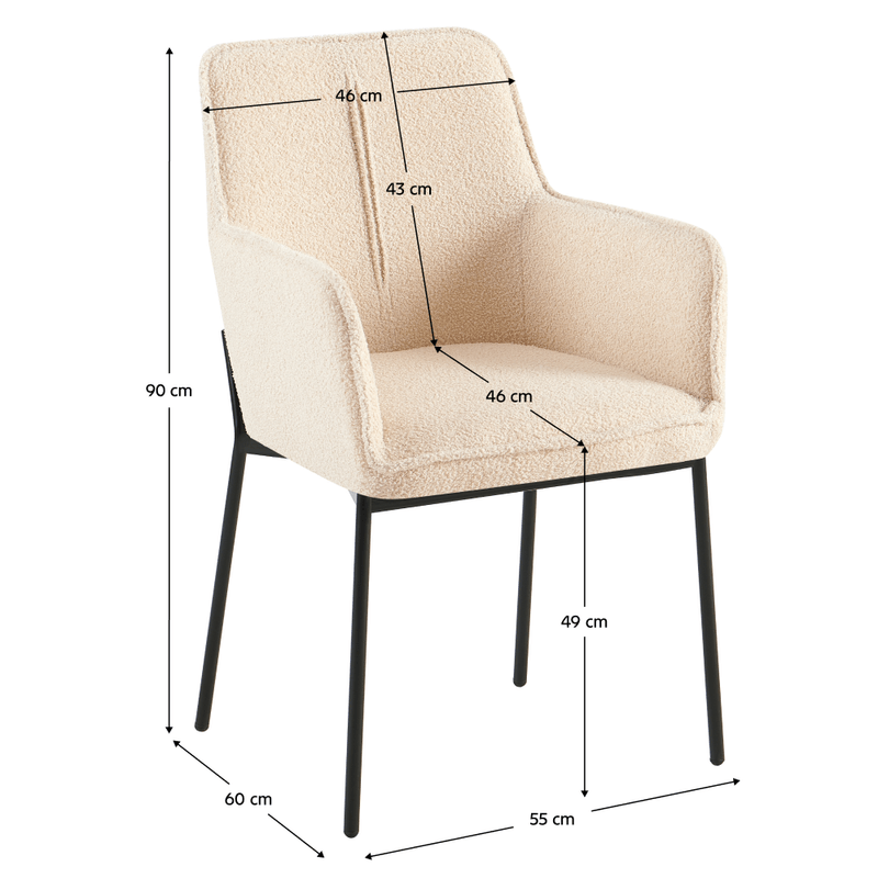 Casa si Gradina - Mobilier - Scaune si fotolii - Scaune - Scaunul de design, bej/negru, REMOND - Infinity.ro