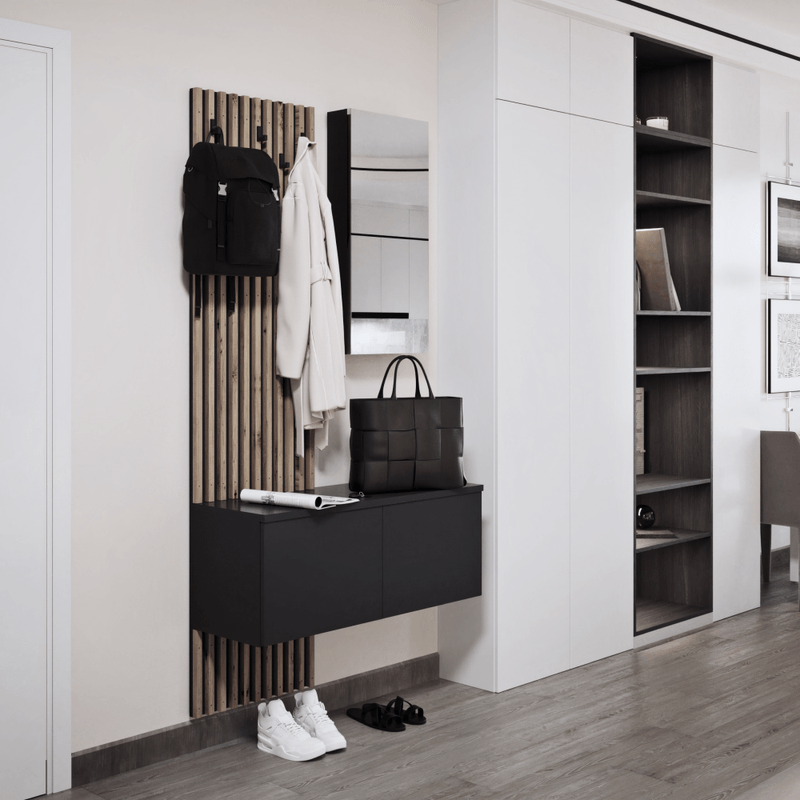 Casa si Gradina - Mobilier - Dulapuri si sifoniere - Dulapuri - Set de hol, stejar negru/artisan, REBEKA - Infinity.ro