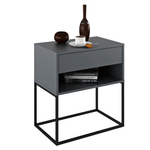 Casa si Gradina - Mobilier - Comode si corpuri - Noptiere - Noptiera/masuta ajutatoare, grafit/negru, ARTI TYP 2 - Infinity.ro