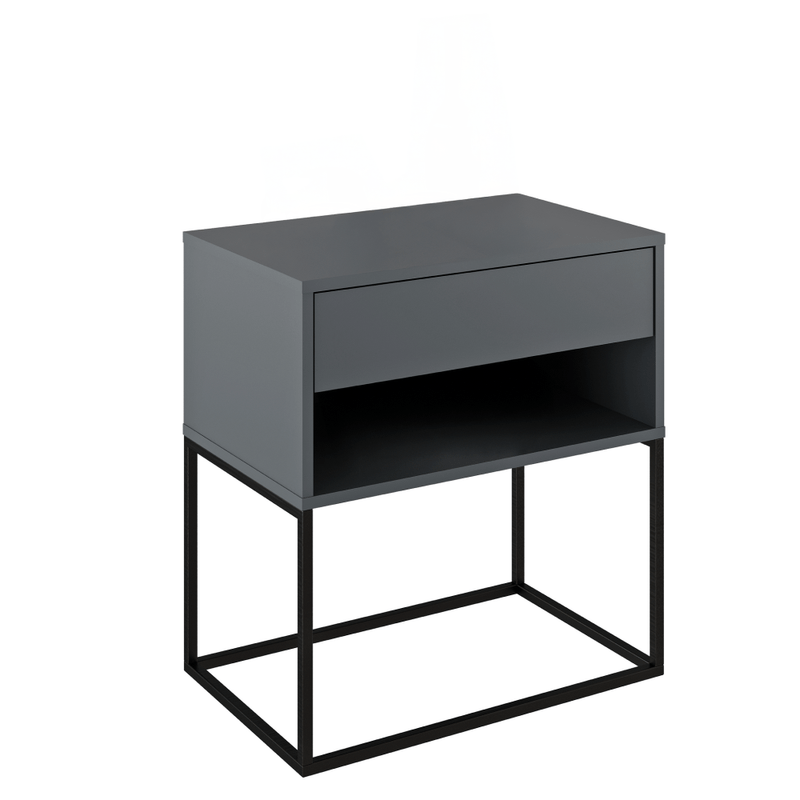 Casa si Gradina - Mobilier - Comode si corpuri - Noptiere - Noptiera/masuta ajutatoare, grafit/negru, ARTI TYP 2 - Infinity.ro
