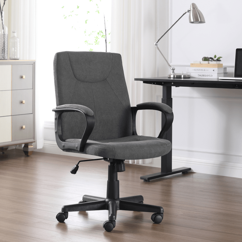 Casa si Gradina - Mobilier - Scaune si fotolii - Scaune - Scaun de birou, gri inchis/negru, REVIN - Infinity.ro