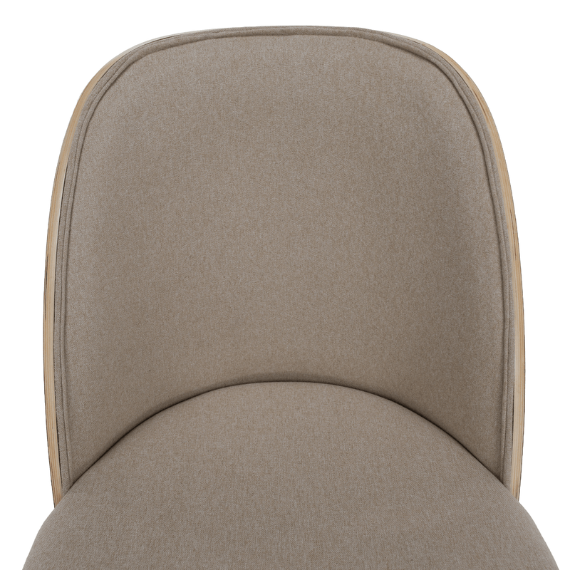 Casa si Gradina - Mobilier - Scaune si fotolii - Scaune - Scaun de sufragerie, bej-maroniu/lemn natural/negru, VUDIA - Infinity.ro