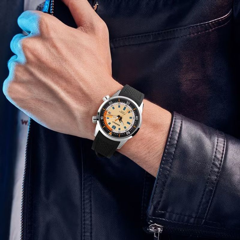 Fashion, accesorii si bijuterii - Barbati - Bijuterii barbati - Ceasuri barbati - Ceas Automatic BERNY AM439M Crem, Miyota 8215, Safir AR, 200M, 42mm - Infinity.ro