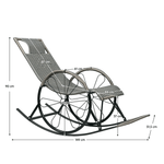 Casa si Gradina - Mobilier - Scaune si fotolii - Fotolii - Scaun de balansare, ratan/metal, gri, ROKIN - Infinity.ro