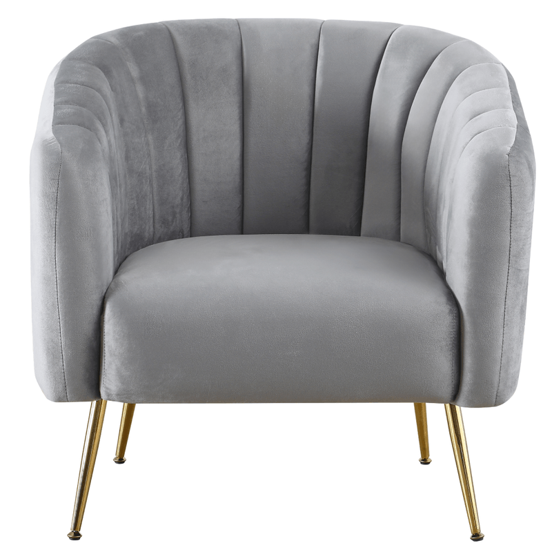 Casa si Gradina - Mobilier - Scaune si fotolii - Fotolii - Fotoliu de design, tesatura Velvet gri/gold crom-auriu, BAGY - Infinity.ro