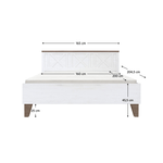 Casa si Gradina - Mobilier - Paturi si accesorii - Paturi - Pat cu somiera, 160x200, pin canyon/stejar sonoma trufel, TEINA - Infinity.ro
