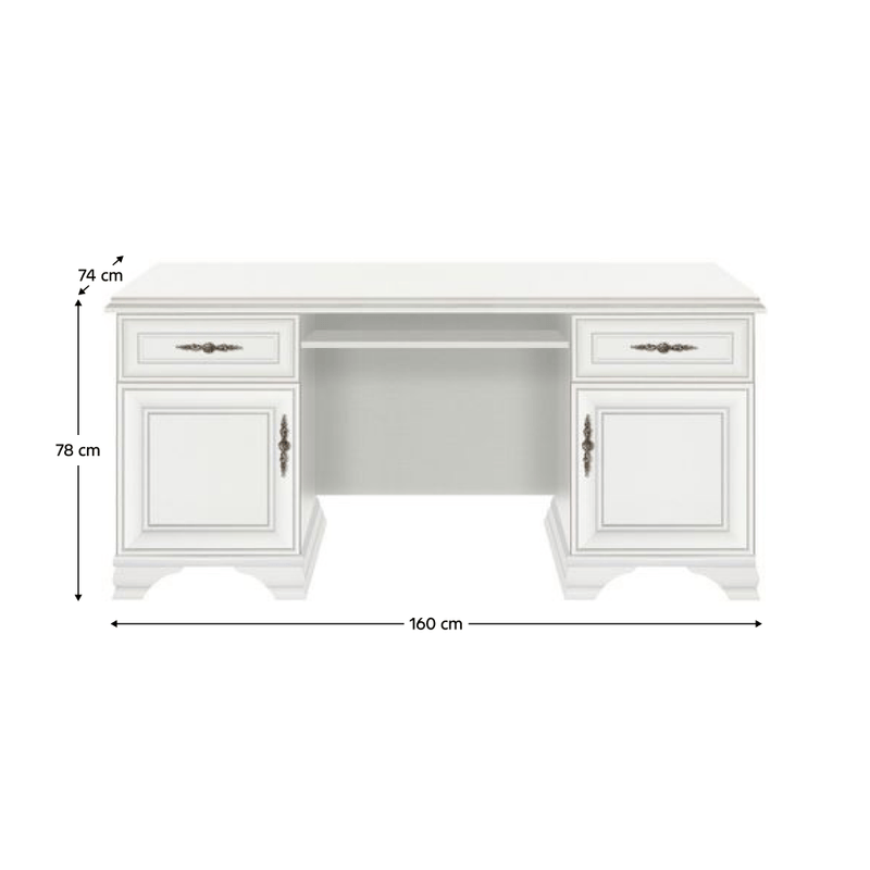 Casa si Gradina - Mobilier - Mese si birouri - Birouri - Masa PC, alb alpin, KENTAK BIU2D2S - Infinity.ro