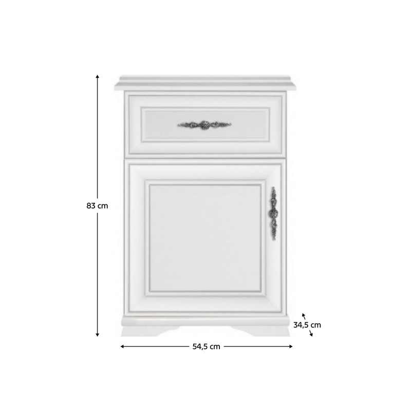 Casa si Gradina - Mobilier - Comode si corpuri - Comode - Comoda, alb alpin, KENTAK KOM1D1SL/P - Infinity.ro