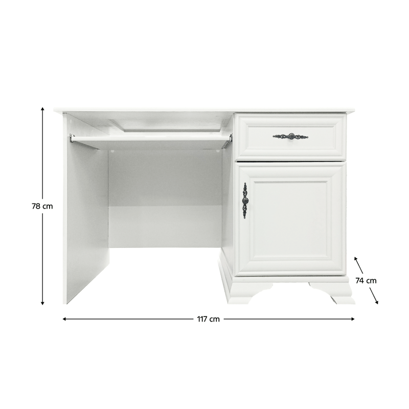 Casa si Gradina - Mobilier - Mese si birouri - Birouri - Masa PC, alb alpin, KENTAK BIU1D1S - Infinity.ro