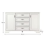 Casa si Gradina - Mobilier - Comode si corpuri - Comode - Comoda, alb alpin, KENTAK KOM2D4S - Infinity.ro