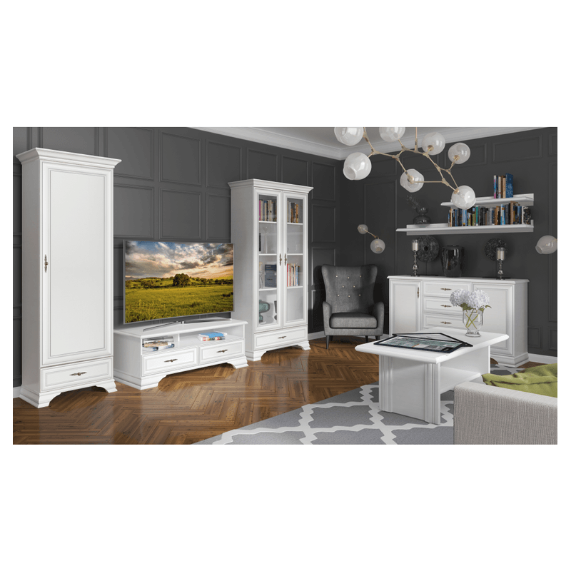 Casa si Gradina - Mobilier - Comode si corpuri - Corpuri bucatarie - Vitrina, alb alpin, KENTAK REG2W1S - Infinity.ro
