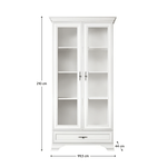 Casa si Gradina - Mobilier - Comode si corpuri - Corpuri bucatarie - Vitrina, alb alpin, KENTAK REG2W1S - Infinity.ro