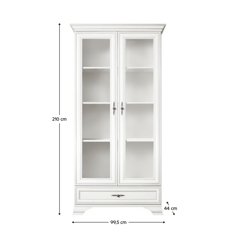 Casa si Gradina - Mobilier - Comode si corpuri - Corpuri bucatarie - Vitrina, alb alpin, KENTAK REG2W1S - Infinity.ro