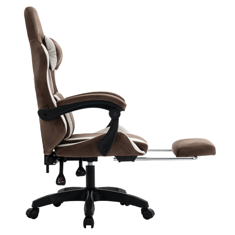 Casa si Gradina - Mobilier - Scaune si fotolii - Scaune - Scaun de birou/gaming, maro/alb, HOSPO - Infinity.ro