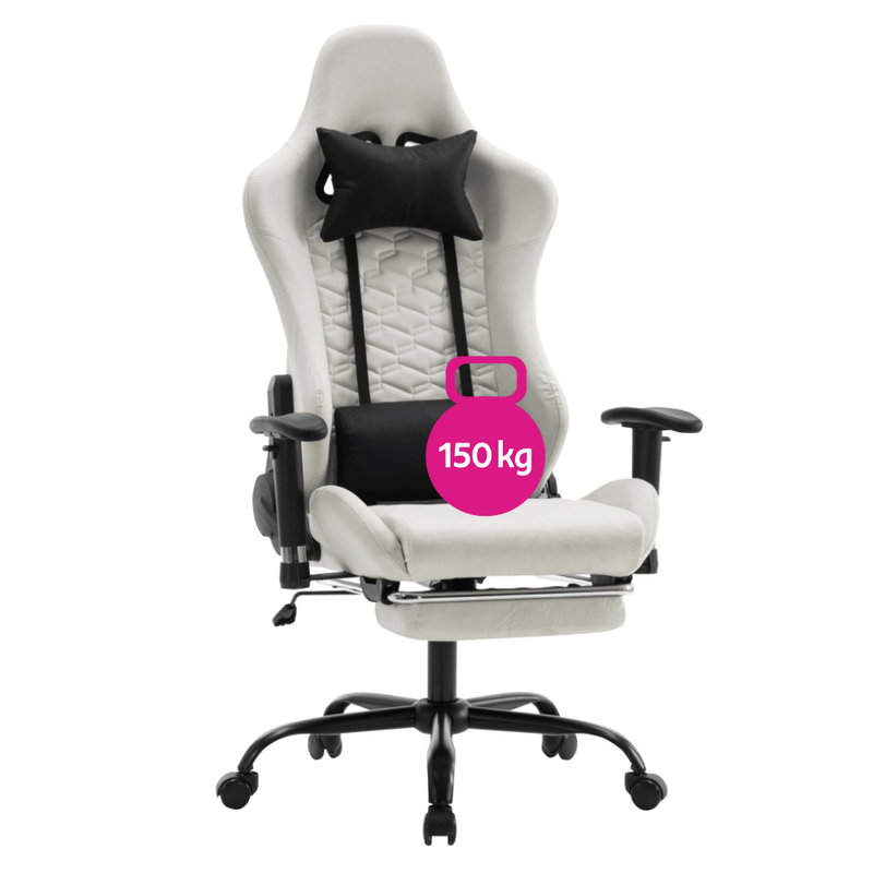 Casa si Gradina - Mobilier - Scaune si fotolii - Scaune - Scaun de birou/gaming, alb/negru, portanta 150 kg, PAPIBAS - Infinity.ro