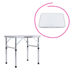 Casa si Gradina - Gradina si terasa - Mobilier exterior - Mese gradina - Masa de camping pliabiala, 60 cm, aluminiu/MDF, KEPI TYP 2 - Infinity.ro