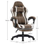 Casa si Gradina - Mobilier - Scaune si fotolii - Scaune - Scaun de birou/gaming, maro/alb, HOSPO - Infinity.ro