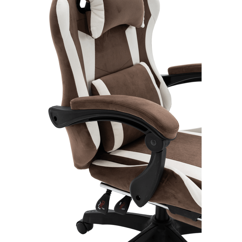 Casa si Gradina - Mobilier - Scaune si fotolii - Scaune - Scaun de birou/gaming, maro/alb, HOSPO - Infinity.ro