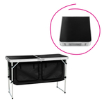 Casa si Gradina - Gradina si terasa - Mobilier exterior - Mese gradina - Masa de camping pliabila cu organizator, 120 cm, aluminiu/MDF, KEPI TYP 3 - Infinity.ro