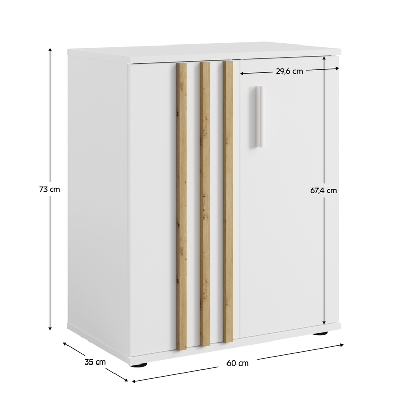 Casa si Gradina - Mobilier - Comode si corpuri - Comode - Comoda, 2D, alb/stejar artisan, TOLIS TYP 1 - Infinity.ro