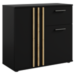 Casa si Gradina - Mobilier - Comode si corpuri - Comode - Comoda, 2D1S, neagra/stejar artisan, TOLIS TYP 4 - Infinity.ro