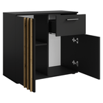 Casa si Gradina - Mobilier - Comode si corpuri - Comode - Comoda, 2D1S, neagra/stejar artisan, TOLIS TYP 4 - Infinity.ro