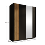 Casa si Gradina - Mobilier - Dulapuri si sifoniere - Dulapuri - Dulap, 2D-150, neagra/stejar artisan, BAJADERO TYP 1 - Infinity.ro