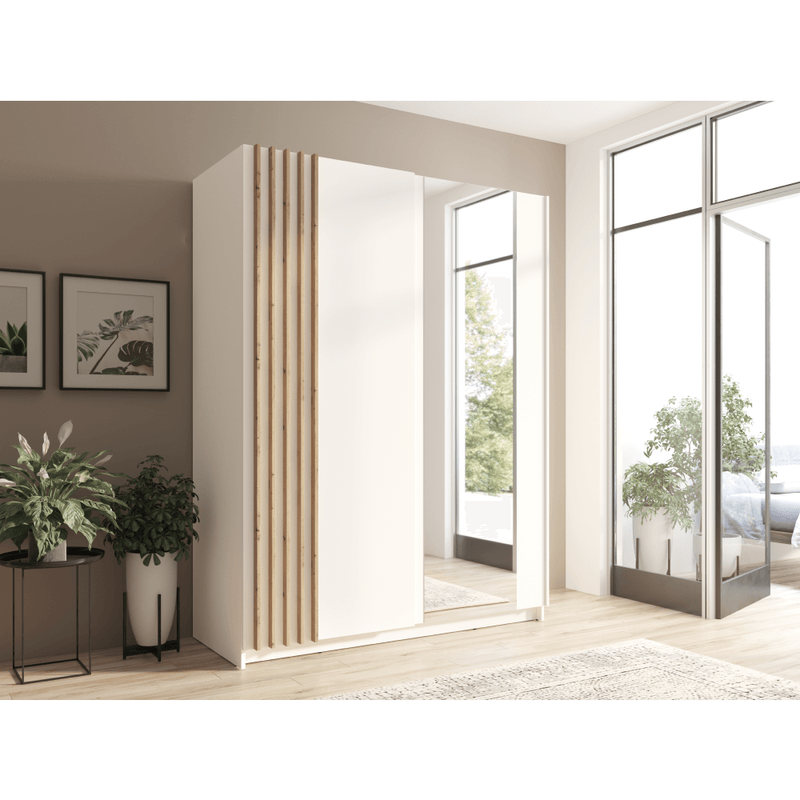 Casa si Gradina - Mobilier - Dulapuri si sifoniere - Dulapuri - Dulap, 2D-150, alb/stejar artisan, BAJADERO TYP 1 - Infinity.ro