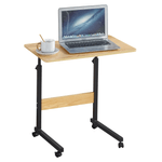 Casa si Gradina - Mobilier - Mobilier copii - Mobilier camera copiilor - Reglabil masa PC cu roti, stejar/negru, JUSTUS - Infinity.ro