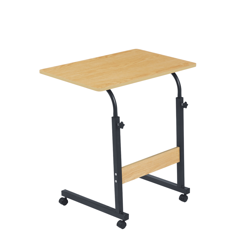 Casa si Gradina - Mobilier - Mobilier copii - Mobilier camera copiilor - Reglabil masa PC cu roti, stejar/negru, JUSTUS - Infinity.ro