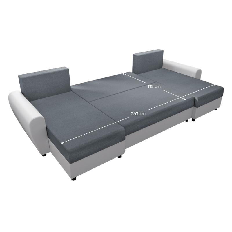 Casa si Gradina - Mobilier - Canapele si coltare - Coltare - Canapea universala, gri/alb, DAKAR NEW U - Infinity.ro