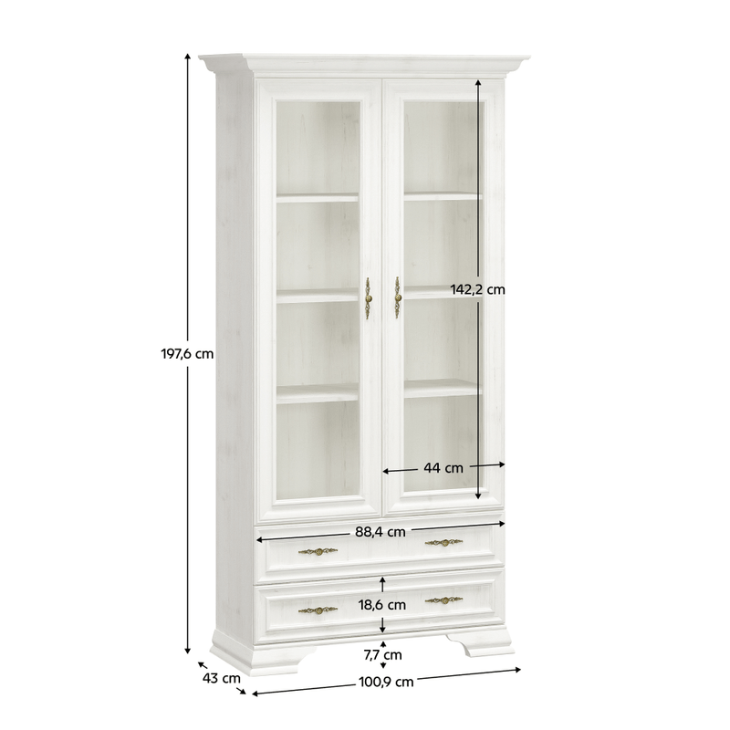 Casa si Gradina - Mobilier - Comode si corpuri - Corpuri bucatarie - Vitrina, pin andersen, IRINA 2W2S - Infinity.ro