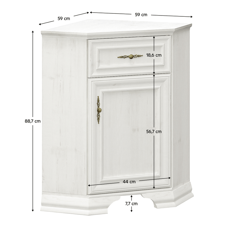 Casa si Gradina - Mobilier - Comode si corpuri - Comode - Comoda de colt, pin andersen, IRINA 1D1S - Infinity.ro