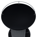 Casa si Gradina - Mobilier - Mese si birouri - Mese bucatarie si dining - Masuta de servire cu roti, negru/argintiu, ALADAR NEW - Infinity.ro