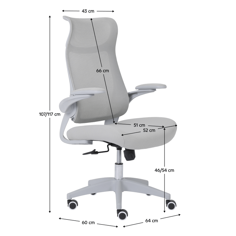 Casa si Gradina - Mobilier - Scaune si fotolii - Scaune - Scaun de birou, gri, SETON - Infinity.ro